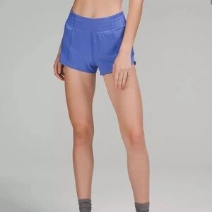 Lululemon Hotty Hot High-Rise Lined 2.5” Shorts in Wild indigo - Size 0